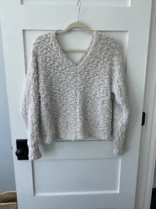 NWT Fuzzy Boucle top Beige XS - Picture 1 of 5