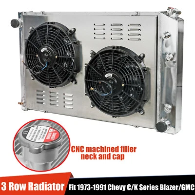 716 3 Row Radiator Shroud Fan For 1973-87 Chevy C/K C10 C20 C30 K10/20 GMC Truck - Image 1 of 4