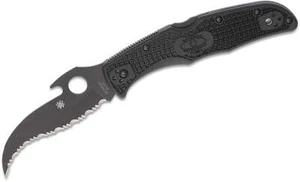 Spyderco Matriarch 2 Knife Emerson Black FRN (3.57" Black Full Serr) C12SBBK2W - Picture 1 of 1