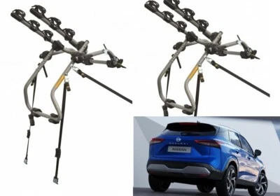 Portabici Posteriore 3 Bici Per Nissan Qashqai anno 2024 Bici Uomo Donna - Immagine 1 di 4