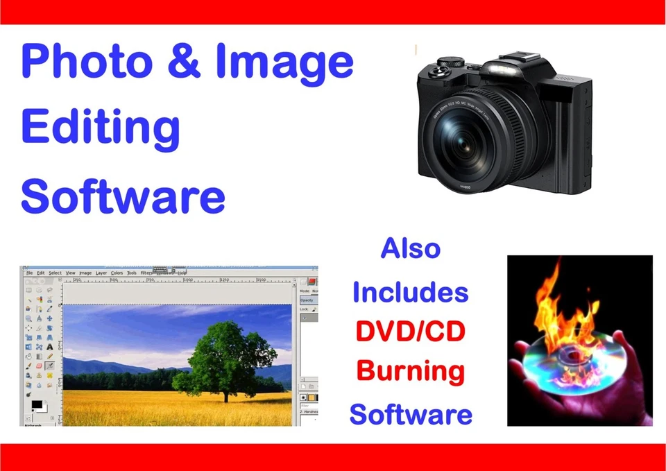 Photo & Image Editing Software 3 PROGRAMS on Windows DVD - Image 1 of 1