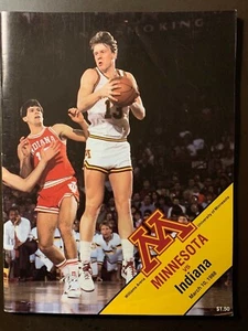 Minnesota Gophers 1988 NCAA basketball program vs Indiana - Picture 1 of 1