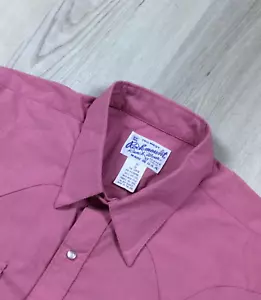 Rockmount Ranch Wear Tru West Vintage Shirt Mens 17 1/2 Made In USA Short Sleeve - Picture 1 of 12