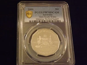 2001 50 C New South Wales Australia PCGS PR 70 DCAM - Picture 1 of 2