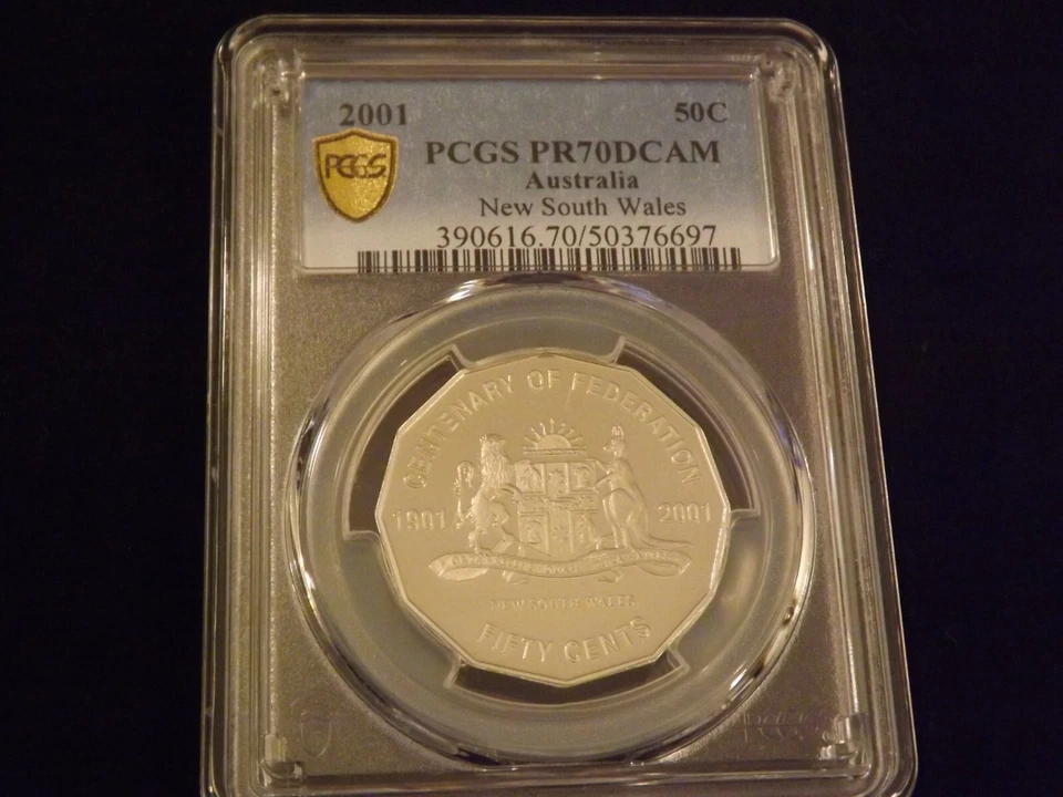 2001    50 C   New South Wales   Australia       PCGS PR 70 DCAM - Image 1 of 2
