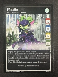 Neopets Masila 47/150 Hannah And The Ice Caves Villain Non Holo Rare - Picture 1 of 2