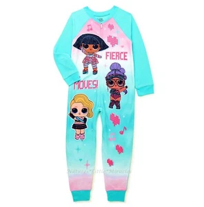 LOL Surprise Doll Pajamas Size 4 - 12 Girls One Piece Union Suit Blanket Sleeper - Picture 1 of 3