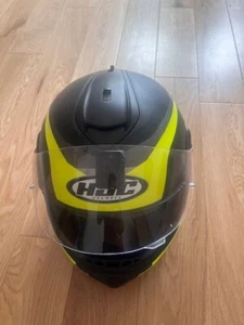 HJC C91 Taly Yellow Motorcycle Flip-Front Helmet Modular - Picture 1 of 3