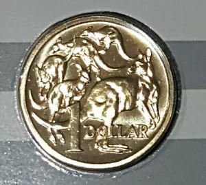 1987 Australian One Dollar $1 coin - MOB OF ROOS - UNC ex RAM mint set - Bild 1 von 2