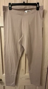 Leggings de descanso elásticos con capas de moda azul marino antiguo para mujer beige XL cintura alta nuevos con etiquetas - Imagen 1 de 7