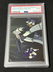 1985 HASBRO TRANSFORMERS ACTION CARDS #147 DECEPTICONS FOREVER PSA 9 LOW POP - Picture 1 of 3