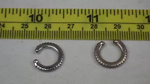 Vintage Sterling Silver 925 Earrings Channel Crystal Huggie Hoops Multi-Color - Picture 1 of 8