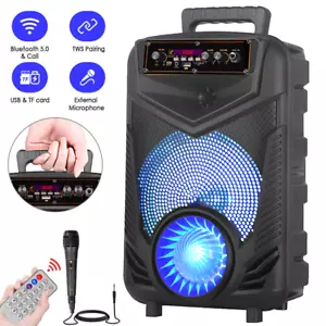 800W Large Party Bluetooth Speaker Heavy Bass Stereo Sound + Mic Indoor Outdoor - Picture 1 of 8