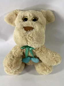Nat & Jules Plush Puppy Dog 10" Stuffed Hearts Ribbon Beans Cuddly Demdaco Toy - Picture 1 of 10