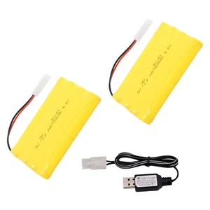 2x RC Car Akku 9,6V 700mAh Ni-Cd AA Batterie Pack Wiederaufladbar KET-2P Stecker - Bild 1 von 8