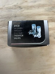 Inta Modern Angled Chrome Radiator Valves - Picture 1 of 3