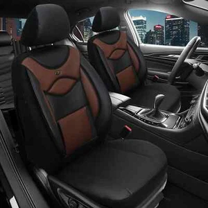 Fundas de asiento de coche Prime adecuadas para SAAB 9-5 2 desde 2010-2012 (negro-marrón) | NUEVO - Imagen 1 de 12