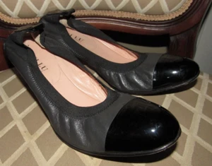ANYI LU schwarze Lackleder Kitten Heel Pumps Ballerinas 40,5 Made in Italy - Bild 1 von 5