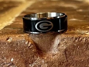 Green Bay Packers Mens NFL titanium ring. wedding ring. unique gift - Picture 1 of 4