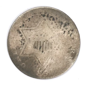 1854 Three Cent Silver 3C - Picture 1 of 2