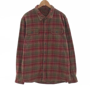 Used Orvis long-sleeved heavy flannel check shirt men's size XL - Picture 1 of 6