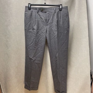Lauren Ralph Lauren Mens Dress Career Pants Gray Cuffed Pleated 36x28 Act Size - Picture 1 of 5