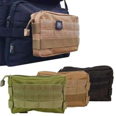 Tactical Molle Horizontal Admin Pouch Multi-Purpose EDC Utility Tool Pouch Bag