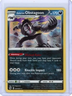 Galarian Obstagoon 37/73 Holo Rare | 2020 Champions Path | Pokemon TCG KR1 - Image 1 of 2