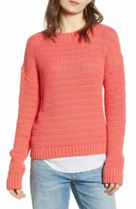 Maglione pullover Treasure & Bond donna taglia 1X punto punta corallo NUOVO - Foto 1 di 10