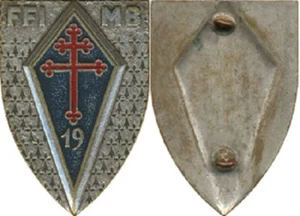 F.F.I, (MORBIHAN) M.B, 19, métal argenté peint, Sans marquage - Imagen 1 de 1