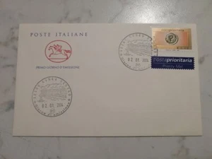 Busta primo giorno - 2 gennaio 2004 POSTAPRIORITARIA 0,60 € Non viaggiata - Foto 1 di 1