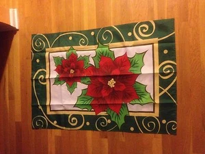 Pointsettia Flag Garden Flag 28inx40in Flag free shipping Holiday Banner Xmas - Picture 1 of 1