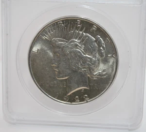 1922 Peace Dollar $1 ANACS Graded AU 55 Certified #7202639 - Picture 1 of 6
