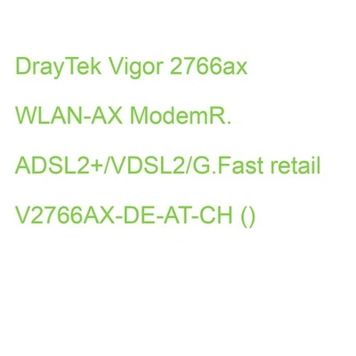 DrayTek Vigor 2766ax WLAN-AX ModemR. ADSL2+/VDSL2/G.Fast retail V2766AX-DE-AT-CH - Bild 1 von 2