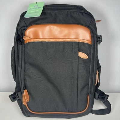 Bagsure Back Pack Travel 22” Bag USB Port Black-brown New - Image 1 of 4
