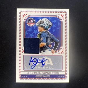 2024 Aaron Garcia Auto Patch Panini USA Stars & Stripes #NTS-AG Minor League - Picture 1 of 3