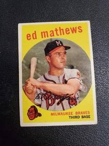 1959 Topps - Eddie Mathews #450 VG Surface Issues Looks Great - Bild 1 von 3