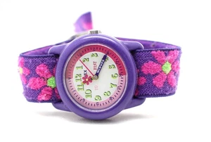 Timex T89022 Máquinas del Tiempo para Niños Púrpura Floral Correa Elástica NECESITA Batería - Imagen 1 de 5
