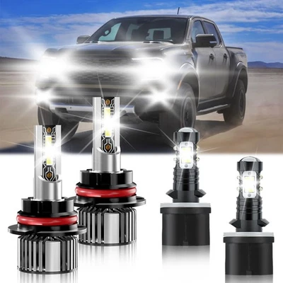 For Ford Ranger 1993-1996 LED Headlight Bulb Fog Light Kit High&Low Beam 6500K - Image 1 of 4
