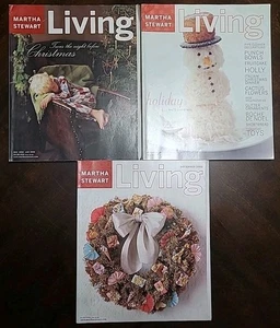 3 MARTHA STEWART LIVING Magazine December 1998 Christmas 2000 Holiday 2002  - Foto 1 di 6