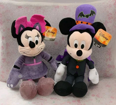 Disney Just Play Halloween Cat Minnie Mouse & Magician Mickey 11.5" Plush Toys  - Image 1 of 4