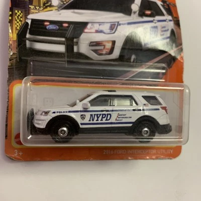 Matchbox NYPD 2016 FORD EXPLORER INTERCEPTOR 95/102 Nypd Diecast - Image 1 of 4