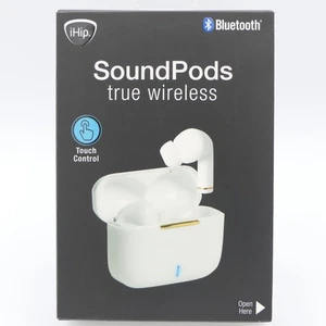 iHip SoundPods True Wireless Earbuds Bluetooth Headphones White Built-In Mic - Picture 1 of 5