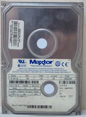 Vintage Maxtor 91021U2 10GB IDE HDD (Oct 1999) for Retro PC Build - Y2K Ready! - Image 1 of 4