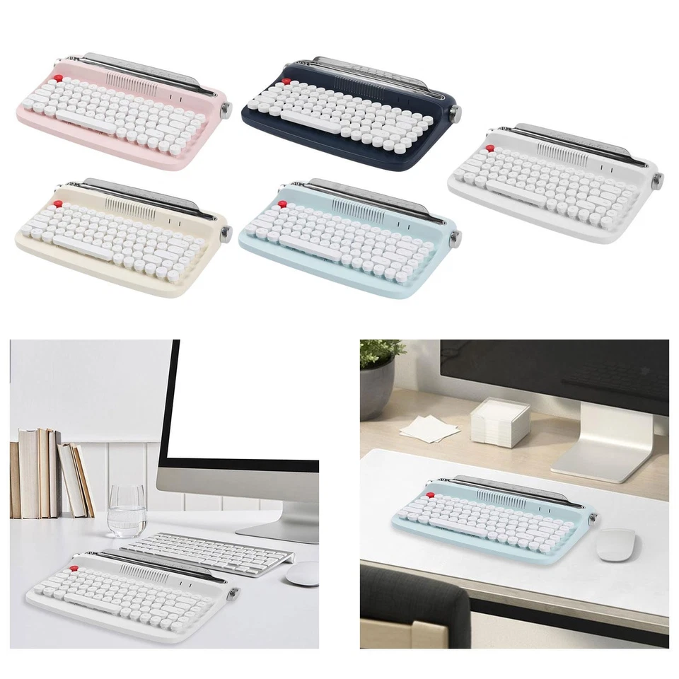 Typewriter Keyboard Keyboard Bluetooth5.0 84 Keys Multi-system Stylish Stand - Image 1 of 1