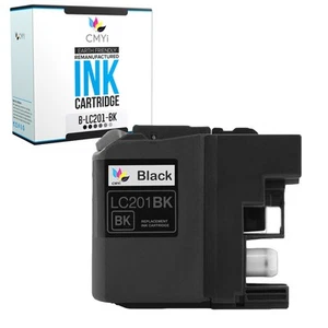 CMYi Compatible LC201 Black Ink Cartridge for Brother MFC-J485DW J880DW J885DW - Picture 1 of 7
