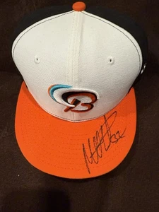 MiLB Bowie Baysox Matt Wieters Game Worn Signed Cap - Picture 1 of 5