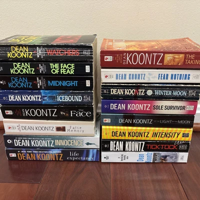 Лот из 16 триллеров ужасов DEAN KOONTZ Suspense Midnight Face of Fear в мягкой обложке - Изображение 1 из 4