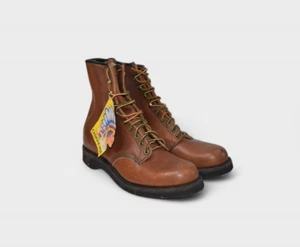 Vintage Chippewa Stiefel Herren 8 Schmal Braun Leder Original Service Hergestellt in den USA - Bild 1 von 10