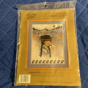 Candamar Something Special Counted Cross Stitch Kit Indian Girl 50560 Vtg - Picture 1 of 2